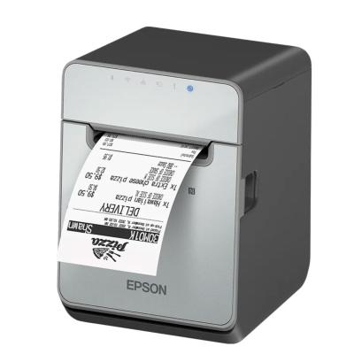 Epson TM-L100, 8 Punkte/mm (203dpi), Cutter, linerless, USB, Lightning, BT, Ethernet, schwarz, UK