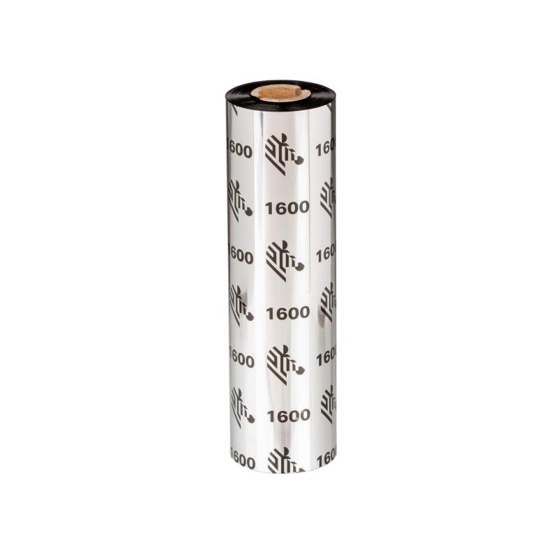 Thermotransferband, Zebra, 1600, Wachs, Rollenbreite: 156 mm, Kernbreite: 156mm, Kern: 25,4mm, L&auml;nge