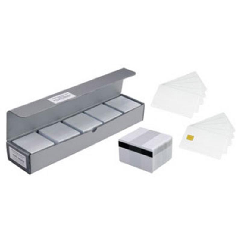 Karte aus PVC, 30 mil, weiss, 500 Karten