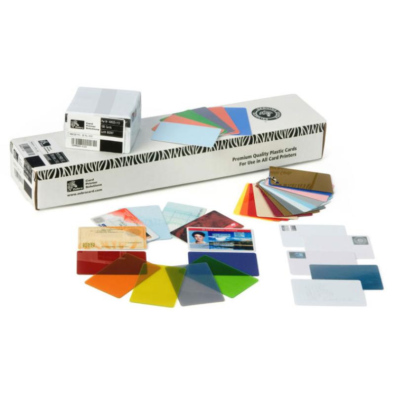 Zebra PVC-Karten, wei&szlig;, 15 mil (500 Karten)