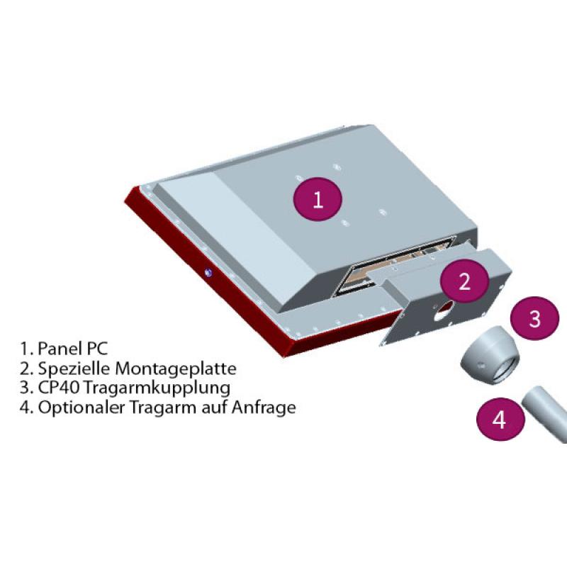 Hygrolion 245, 23,8", Panel PC, IP66, Core i5-8365UE, 8GB, 128GB SSD, Edelstahl, L&uuml;fterlos, CP40